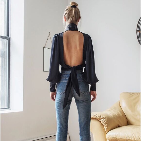 ORSEUND IRIS Night Out Top in Midnight - Picture 5 of 13